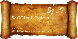 Szélesi Iván névjegykártya